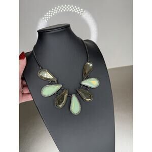 Park Lane Teardrop Shades Of Green Statement Necklace Statement